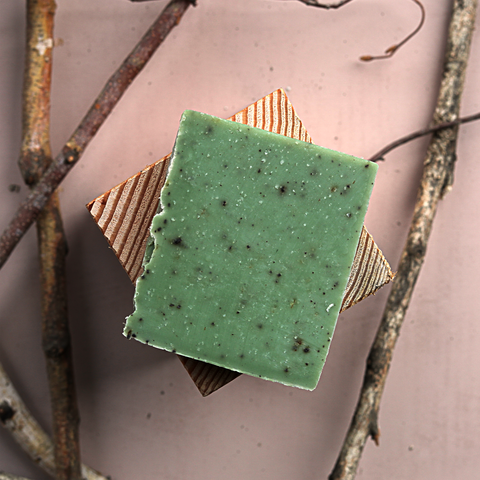 Basil Mint & Coffee Soap