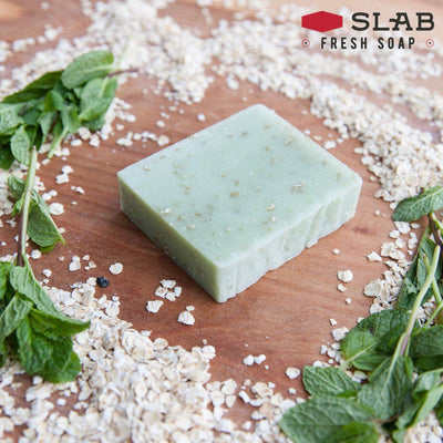 Peppermint Oatmeal Soap | Castile Soap | SLAB FRESH SOAP™