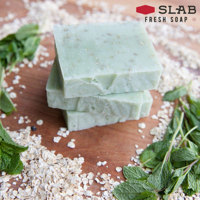 Peppermint Oatmeal Soap Stack | Castile Soap | SLAB FRESH SOAP™